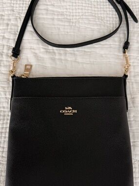 Coach Black Kitt Leather Crossbody with Gold Hardware